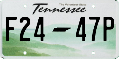 TN license plate F2447P