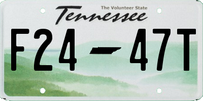 TN license plate F2447T