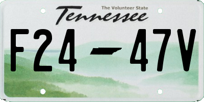 TN license plate F2447V