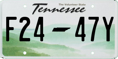 TN license plate F2447Y
