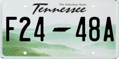 TN license plate F2448A