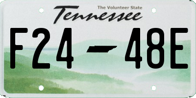 TN license plate F2448E