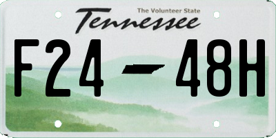 TN license plate F2448H