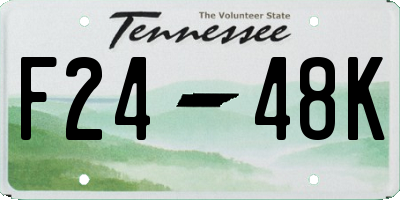 TN license plate F2448K