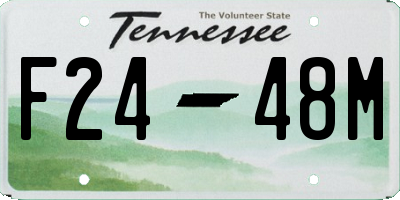 TN license plate F2448M