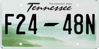 TN license plate F2448N