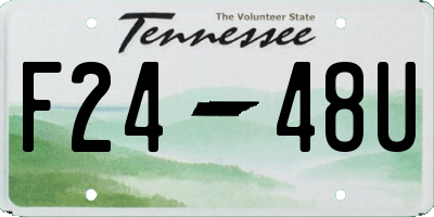 TN license plate F2448U