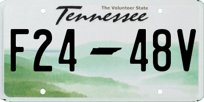 TN license plate F2448V