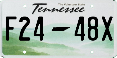 TN license plate F2448X