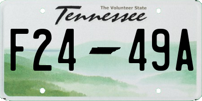 TN license plate F2449A