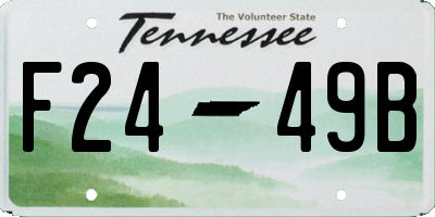 TN license plate F2449B