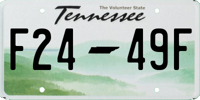 TN license plate F2449F
