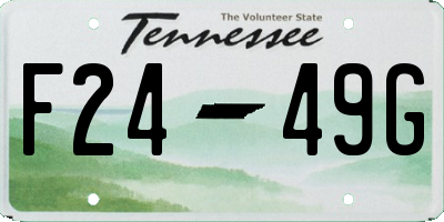 TN license plate F2449G