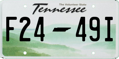 TN license plate F2449I