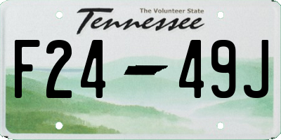 TN license plate F2449J