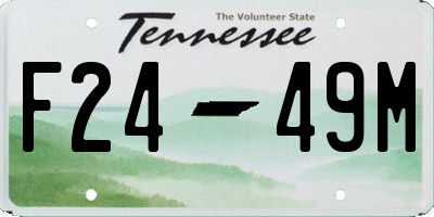 TN license plate F2449M