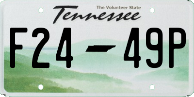 TN license plate F2449P
