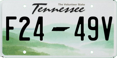TN license plate F2449V