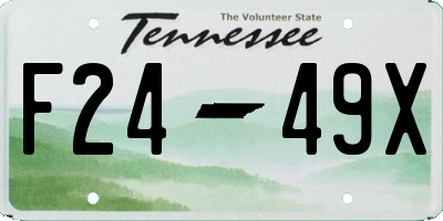 TN license plate F2449X