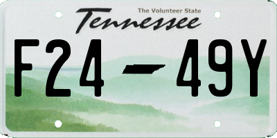 TN license plate F2449Y