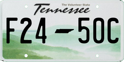 TN license plate F2450C