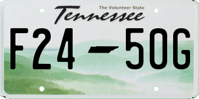 TN license plate F2450G