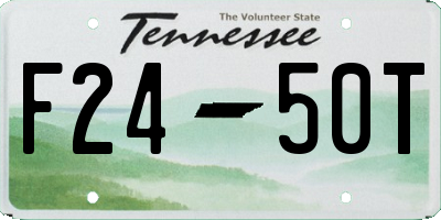 TN license plate F2450T