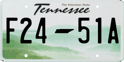 TN license plate F2451A