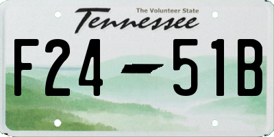 TN license plate F2451B