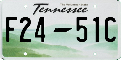 TN license plate F2451C