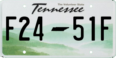 TN license plate F2451F