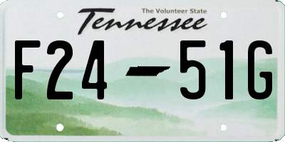 TN license plate F2451G