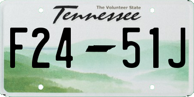TN license plate F2451J