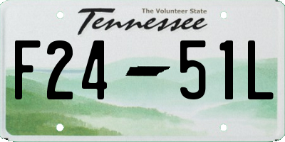 TN license plate F2451L
