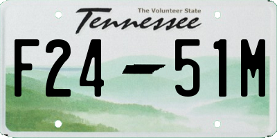 TN license plate F2451M