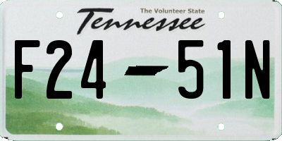 TN license plate F2451N