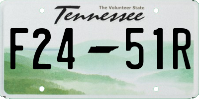 TN license plate F2451R