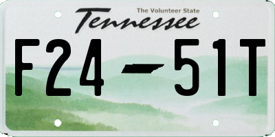 TN license plate F2451T