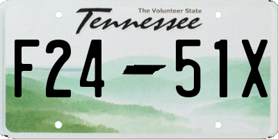 TN license plate F2451X