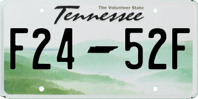 TN license plate F2452F