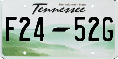 TN license plate F2452G