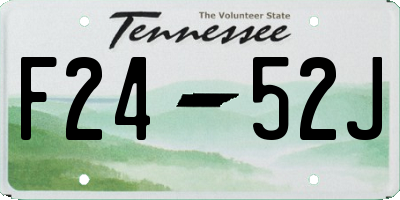 TN license plate F2452J