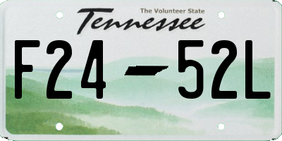 TN license plate F2452L