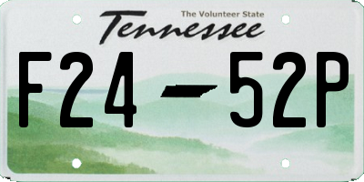 TN license plate F2452P
