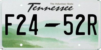 TN license plate F2452R