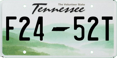 TN license plate F2452T