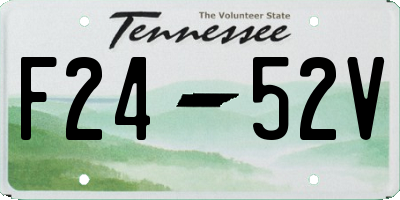 TN license plate F2452V