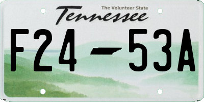 TN license plate F2453A