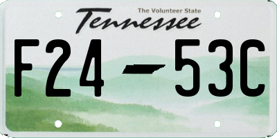 TN license plate F2453C