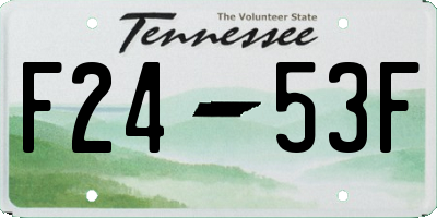 TN license plate F2453F